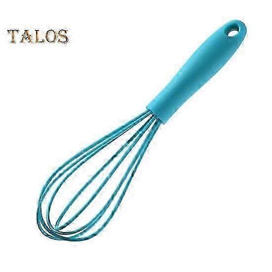 Silicone Egg Beater Manual Egg Whisk with Non-slip Handle Handheld Silicone-coated Wire Balloon Whisks for Blending Cooking Stirring