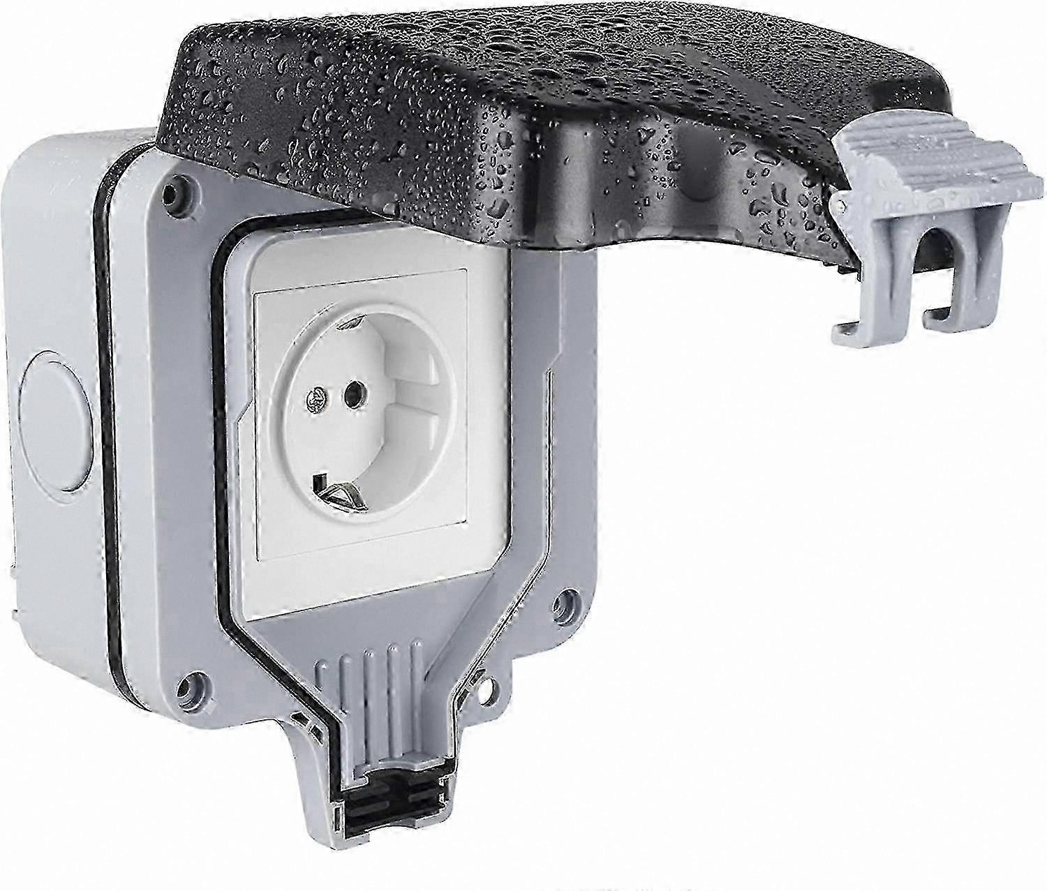 Durable Weatherproof External Power Outlet with Flip Cover IP66