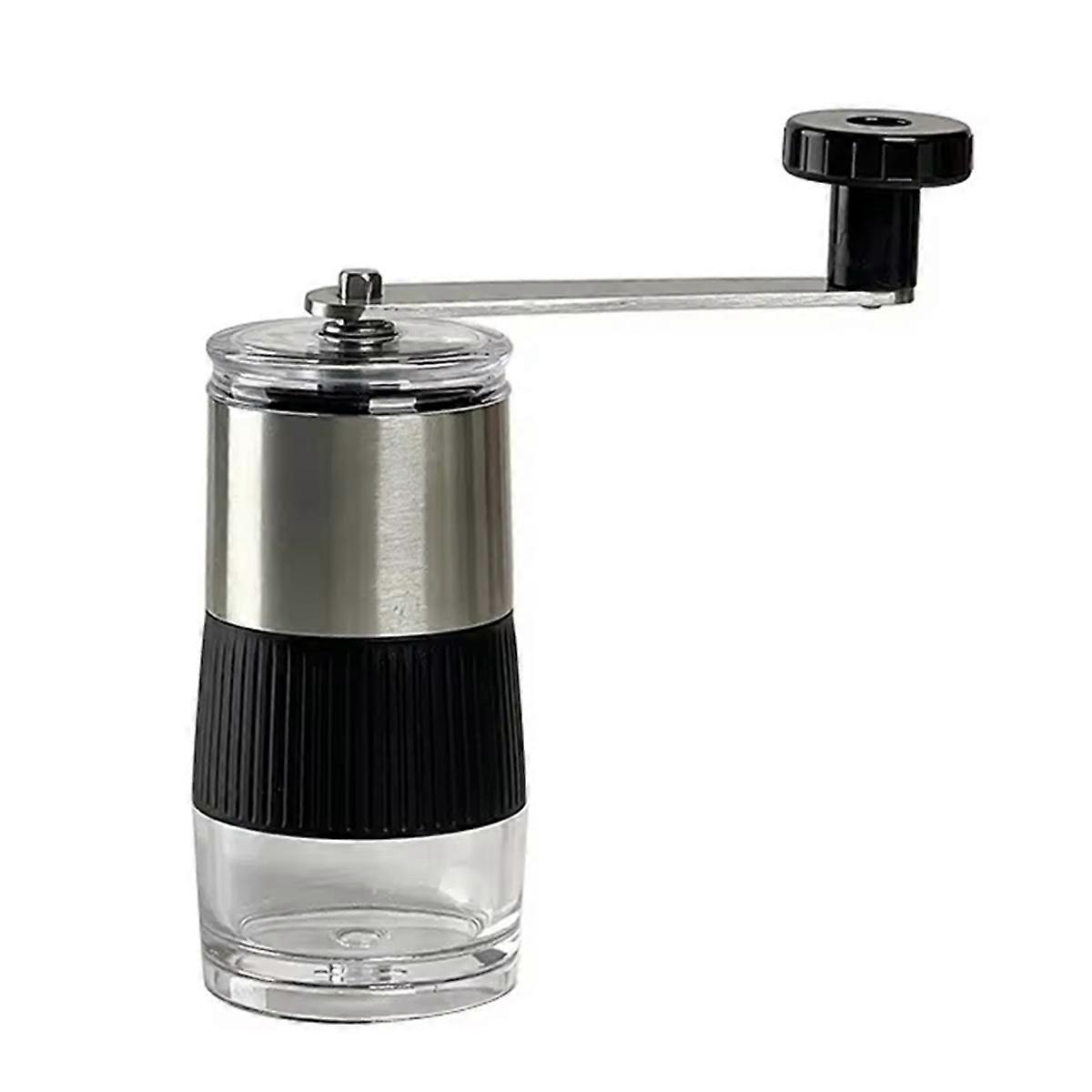 Manual Coffee Grinder - Stainless Steel with Ceramic Grinding Core, Hand Cranking Bean Mill, Compact & Portable Design