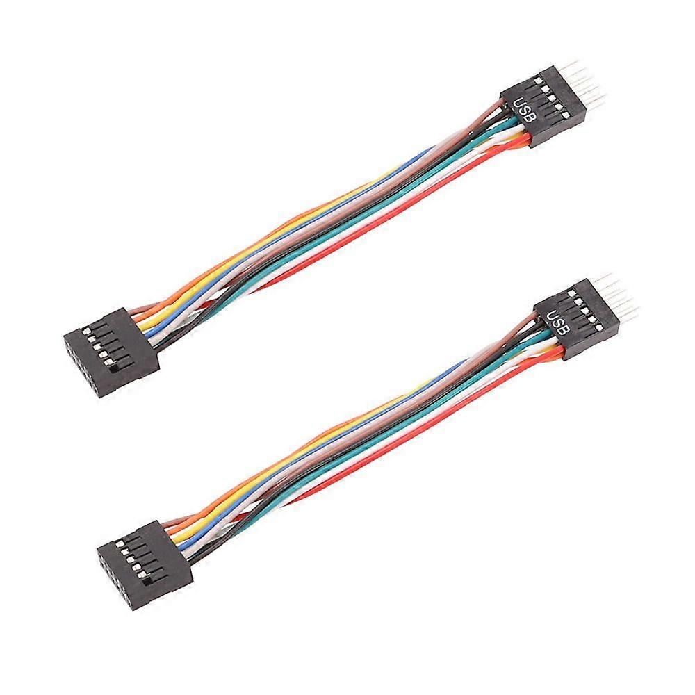 2Pcs for Adapter Cable 12P Motherboard to Chassis Adapter Cable 11-Hole to 9-Pin