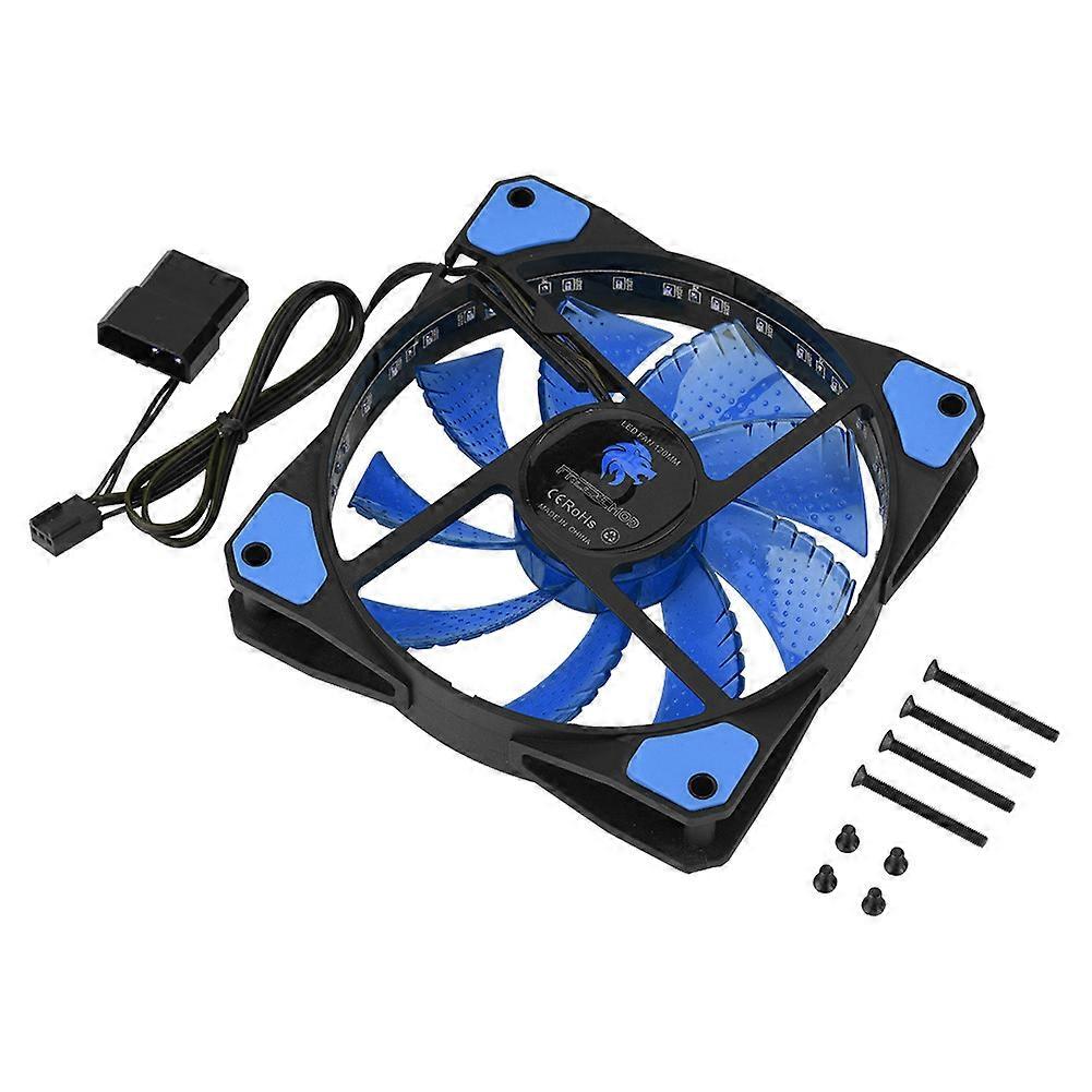 3pin Fast Heat Dissipation Computer Fan Quiet 50CFM Breathable 33LED Computer Case Fan - Blue