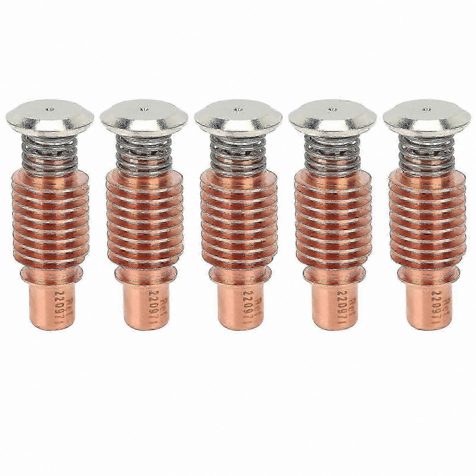 5-Piece High-Temperature Resistant Copper Electrode for Plasma Cutting Torch Accessory 220971