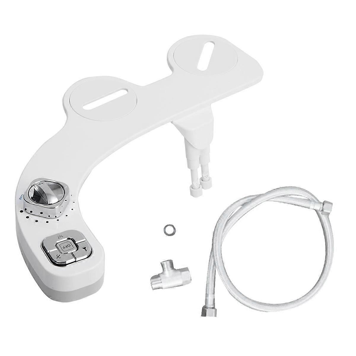 Bidet Attachment Sprayer for Toilet Non-Electric Self-Cleaning Dual Retractable Nozzles Adjustable