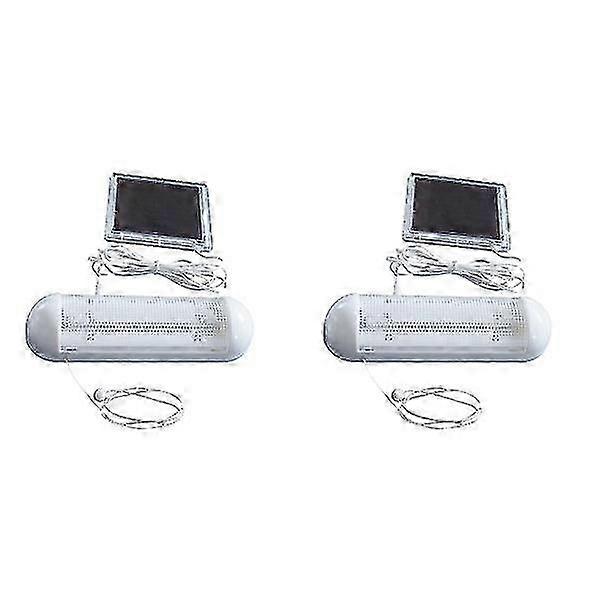 2025 2 Sets Solar Light Waterproof Wall Light Outdoor Solar Power Lamp Lighting Tool Tent Emergency Light For Daily Use With 2 Meters Extension Cord