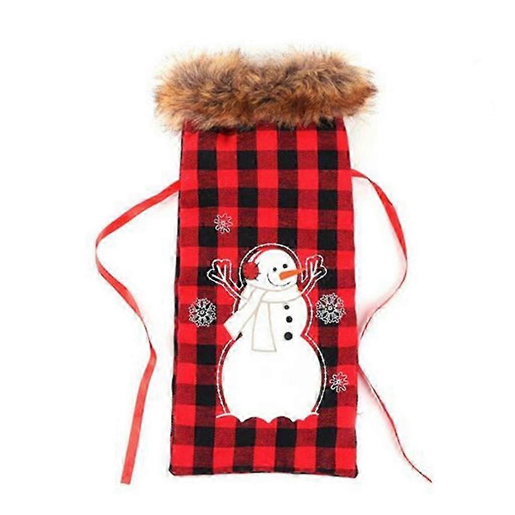 Multi-Color Christmas Tree Decorations: Lattice Wine Bottle Sleeve - One Size Fits All