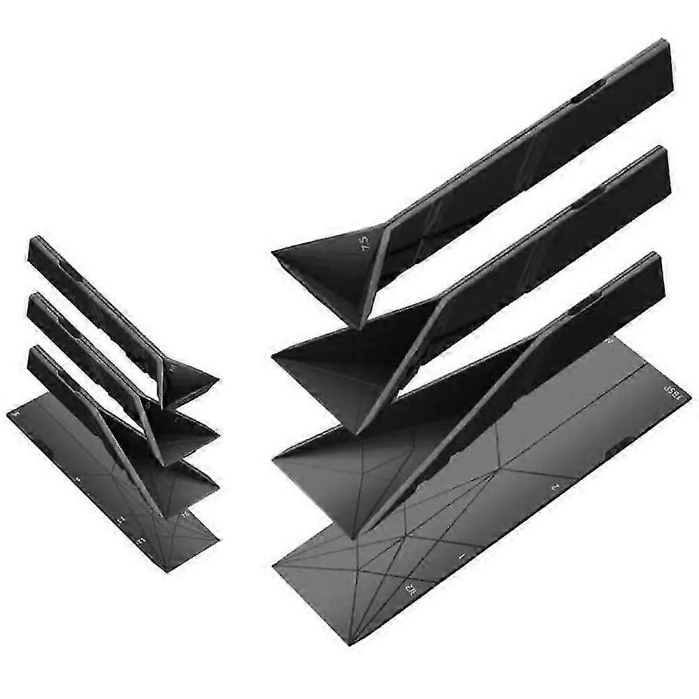 3-in-1 Messlöffel Set - 2 Löffel mit 6 Größen Polygone flaches Design
