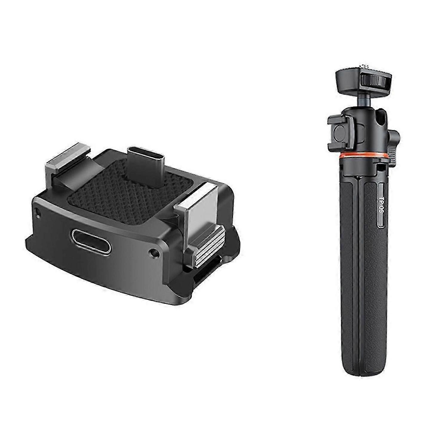 Charging Base&Tripod for 3 Camera 1/4 Mount Adapter Connector Fixed Holder Quick Release Accessory