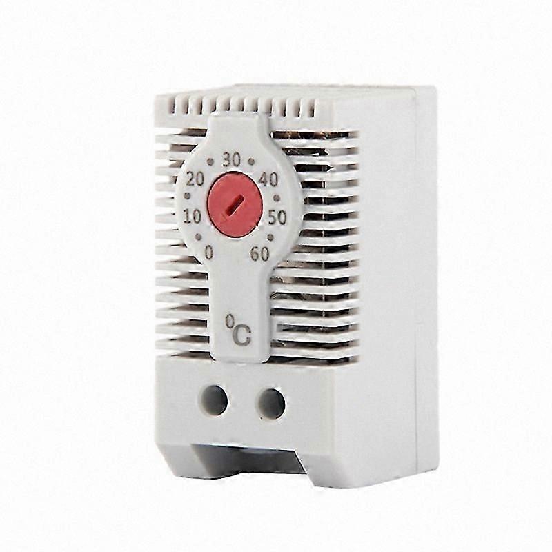 Adjustable Mechanical Thermostat, Normally Closed NC Temperature Controller for Cabinet, DIN Rail Mount