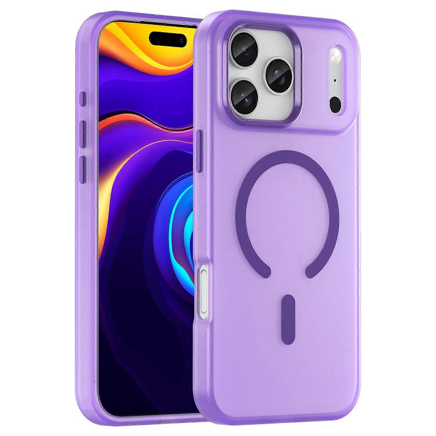 For iPhone 17 Pro Max Case Compatible with MagSafe TPU+PC Matte Translucent Phone Back Cover