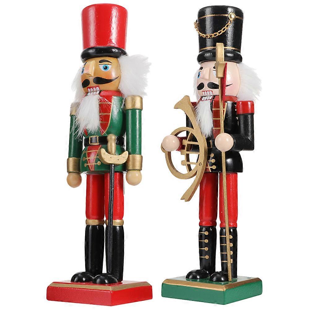 Christmas Nutcracker Wooden Nutcracker Ornament for 8Pcs