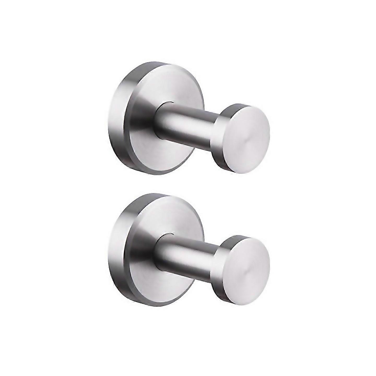 2pcs Hooks  Shower Bathroom Kitchen Glass Door Mirror Silver