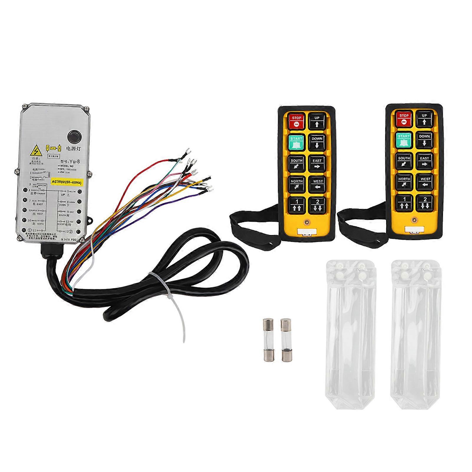 Télécommande industrielle à double poignée, étanche, résistante à l'huile et aux acides, pour palan électrique AC380 V