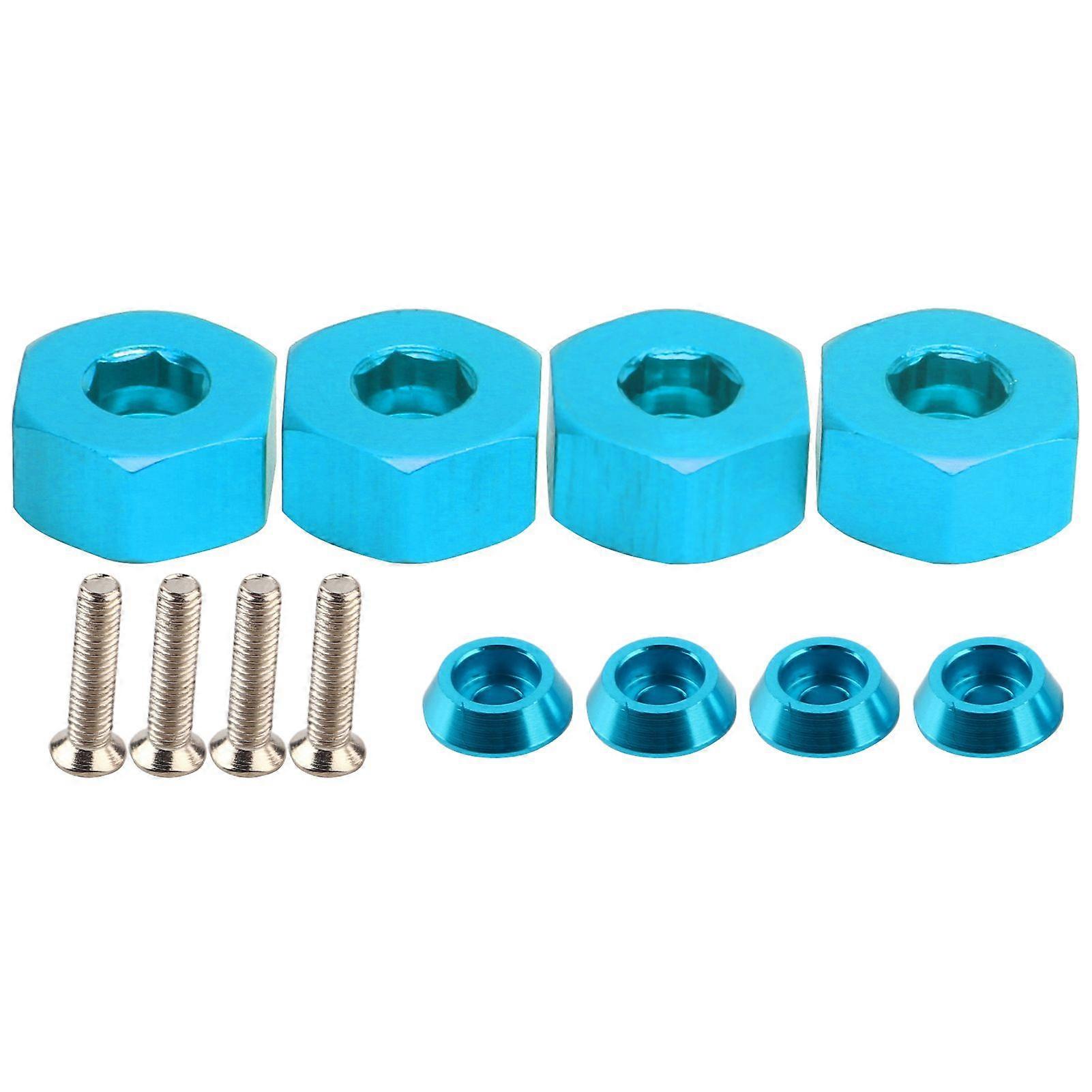 4pcs 5mm to 12mm Combiner Wheel Hub Hex Adapter Accessory for WPL D12 1/10 RC TrucksBlue