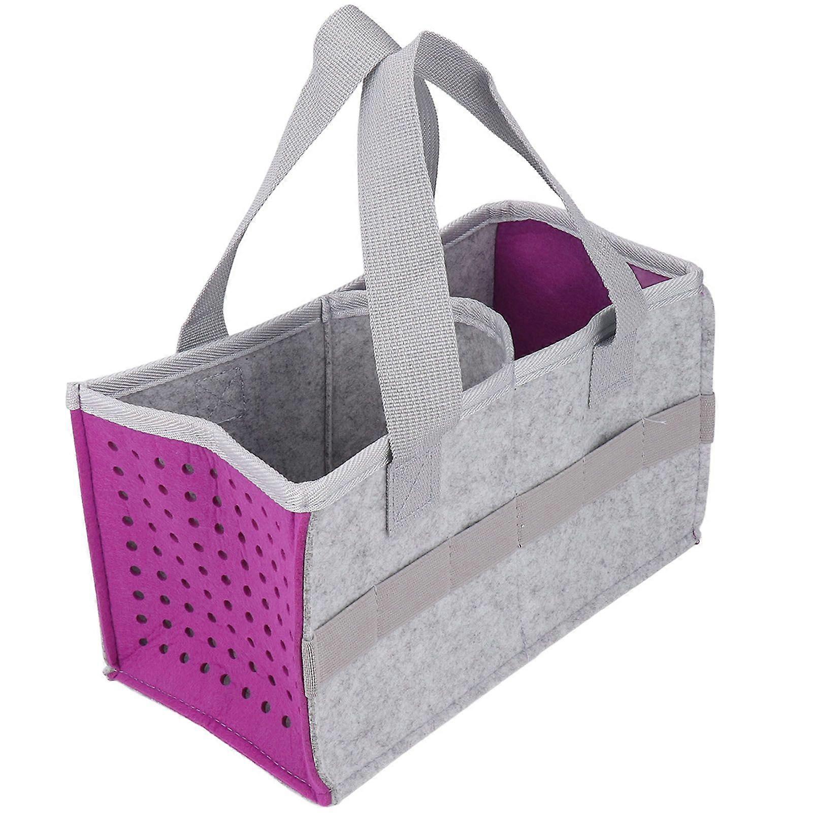Portable Carrying Storage Bag Extra Space Felt Cloth Case for Toniebox Player Starter Set Purple