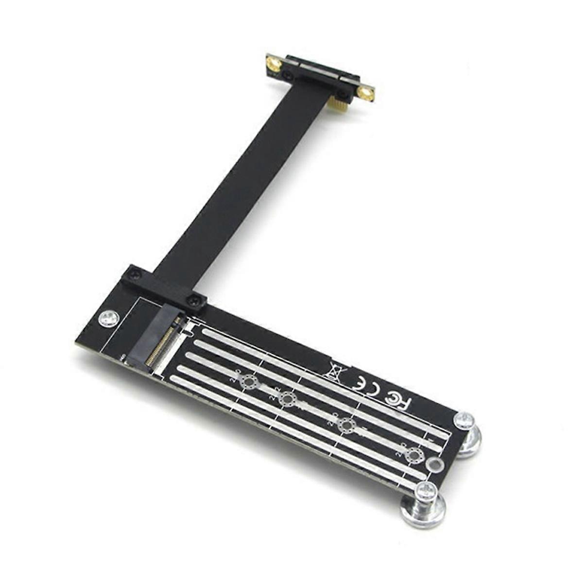 M2 to PCIE Riser PCIe X1 PCI-E3.0 1x to M.2 NVMe M Key Riser Card Gen3.0 Cable M2 Key-M PCI-Express Extension Cable