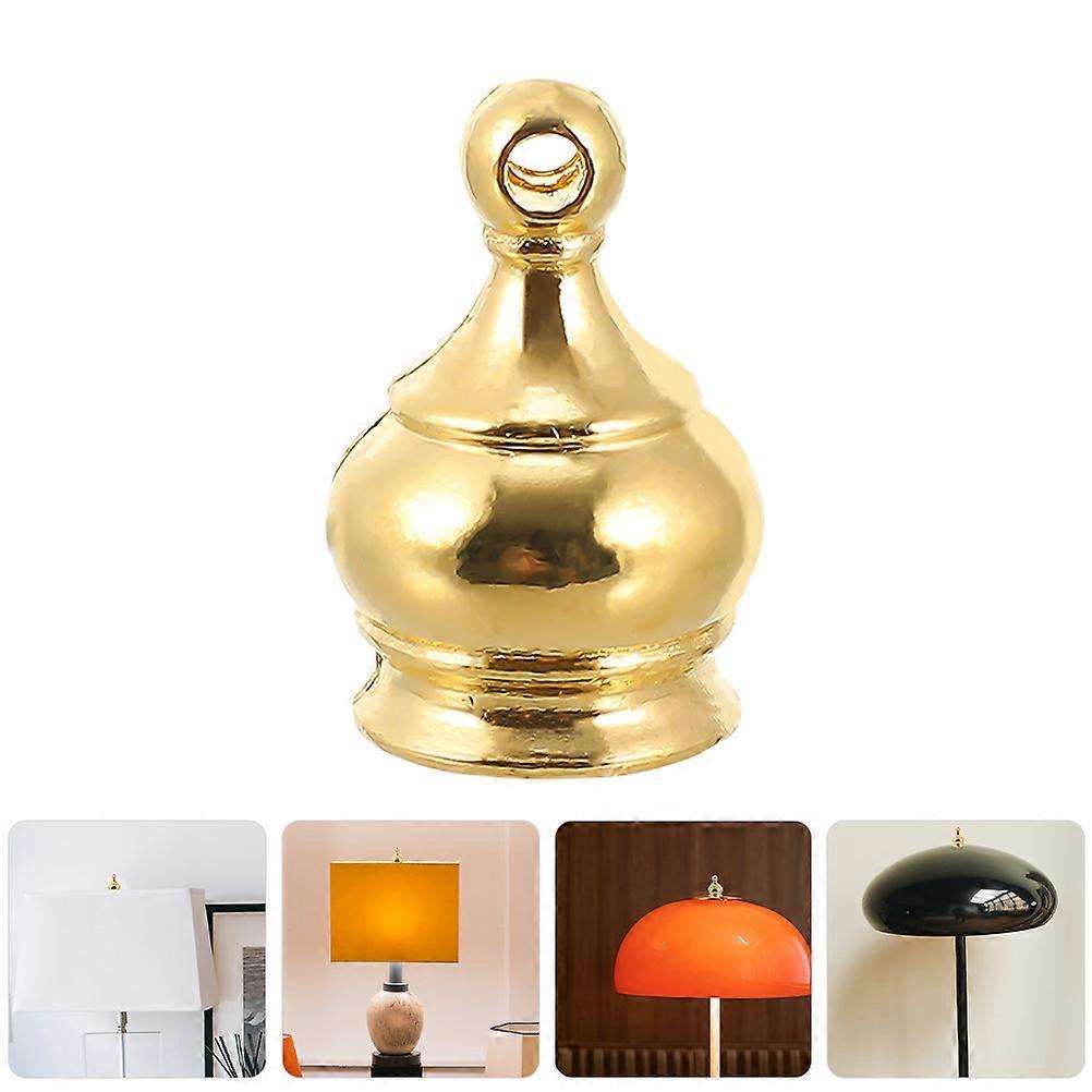 16Pcs Lamp Finial Screw Cap Decorative for Lamp Shade Golden Zinc Alloy