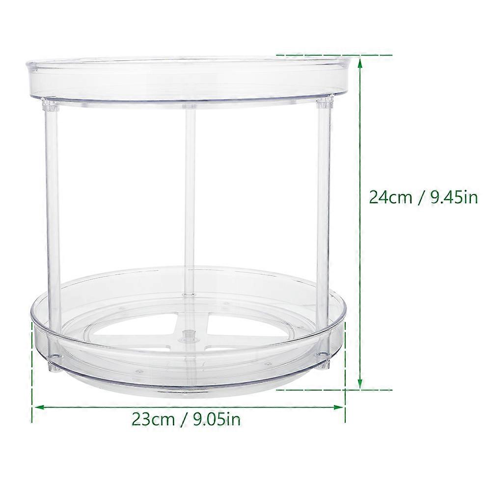 Spice Organizer Rack With Rotating Function For Kitchen Appliances White Pet Material With 1Set