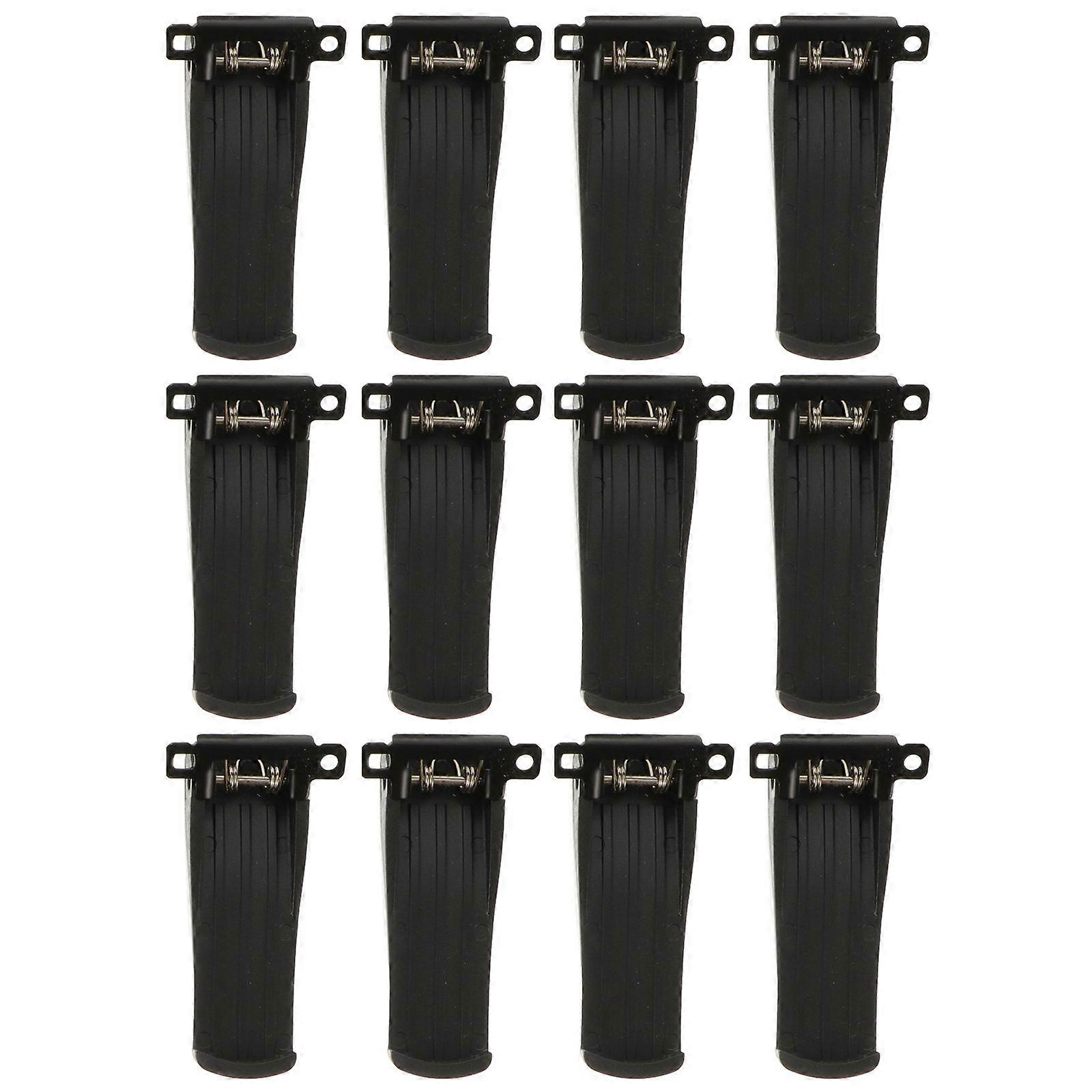 Back Clips - Clips for Workplace Plastic Black Waist Clip Replacement Clamps 12Pack
