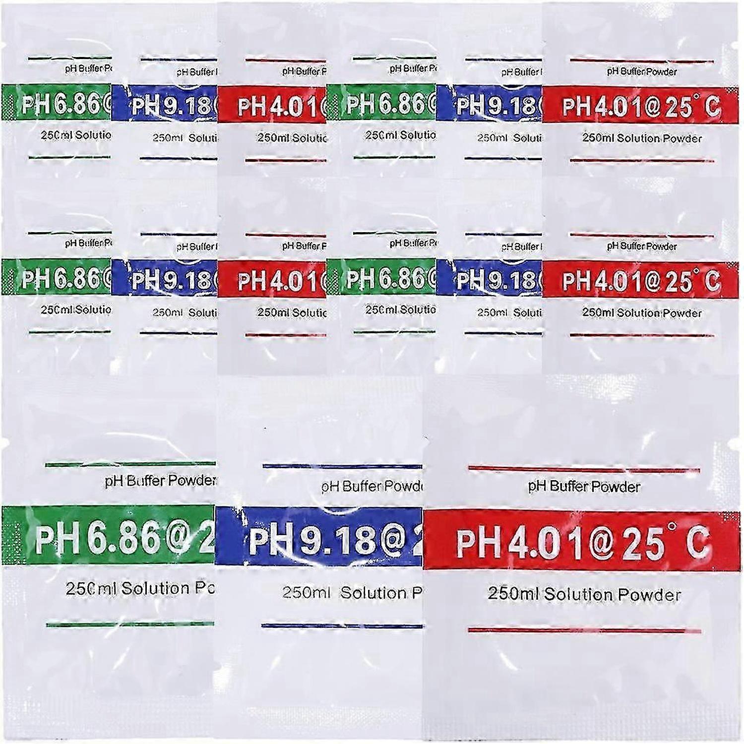 15 Pcs Ph Meter Easy Ph Calibration Ph Buffer Solution 4.0 Ph Calibration Powder