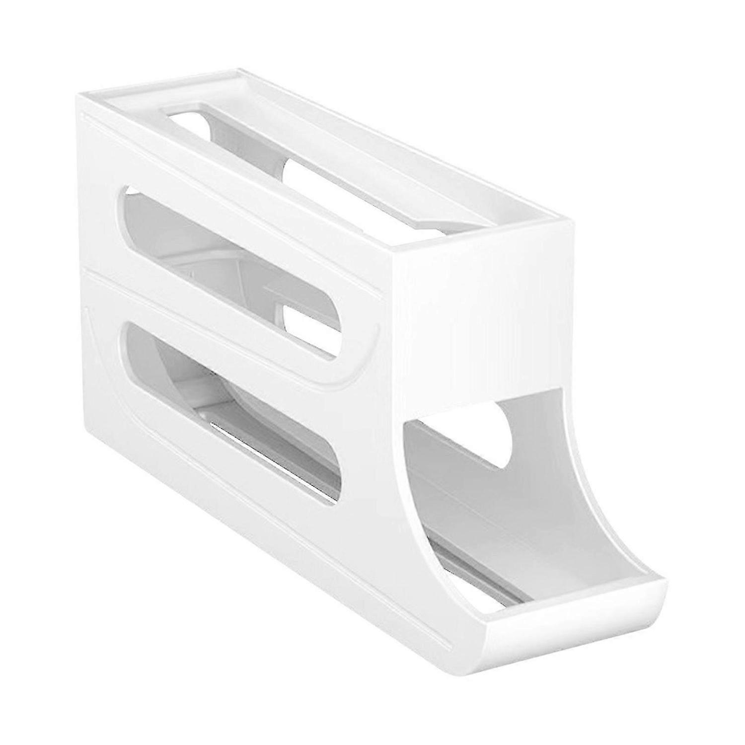 3 Tiers Eggs For Fridge Auto Rolling Fridge Eggs Organizer Space-Saving 30 Eggs Fridge Eggs Rack Lar