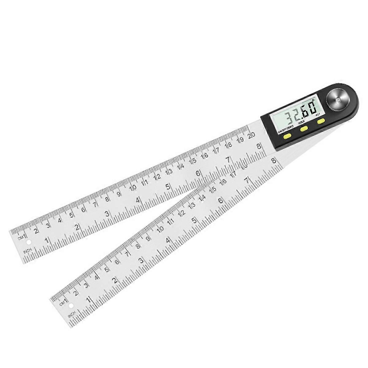 200mm Electronic Digital Angle Finder Ruler - Stainless Steel Protractor for Woodworking and Constr