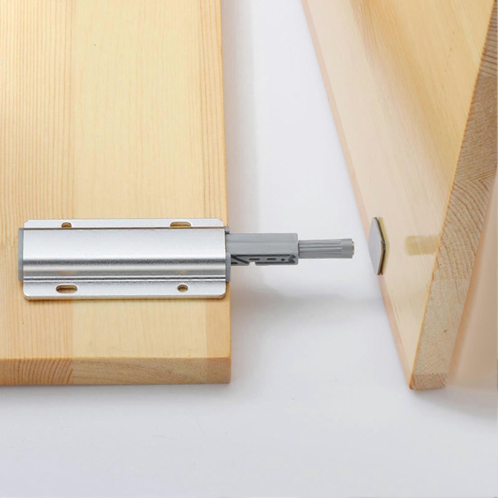 Cupboard Drawer Latch Push to Open System with Damper Buffer Catch in Silver