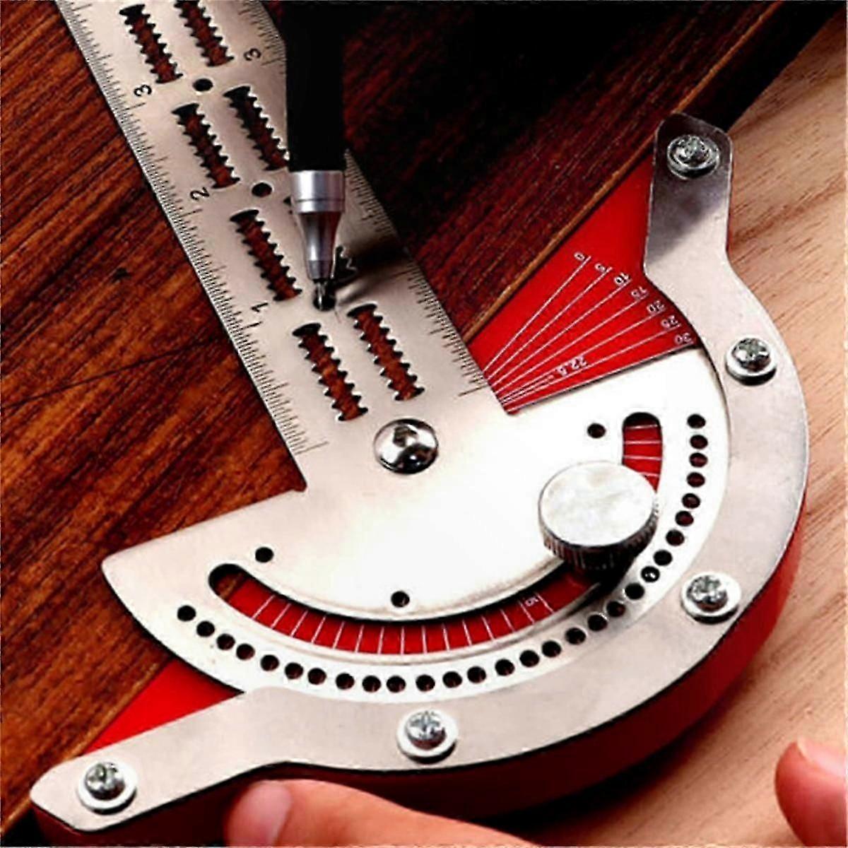 20-Inch Precision Angle Measurement Tool for Woodworking and Carpentry Projects Protractor with High-Accuracy Edge Rule for Crafting and Construction 