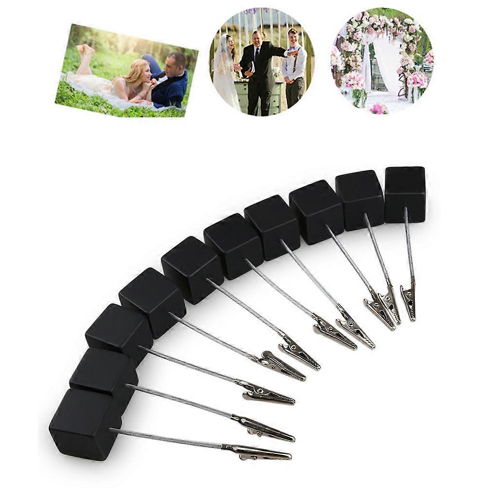 Paper Base Memo Holder for Office Desk 10Pcs Black