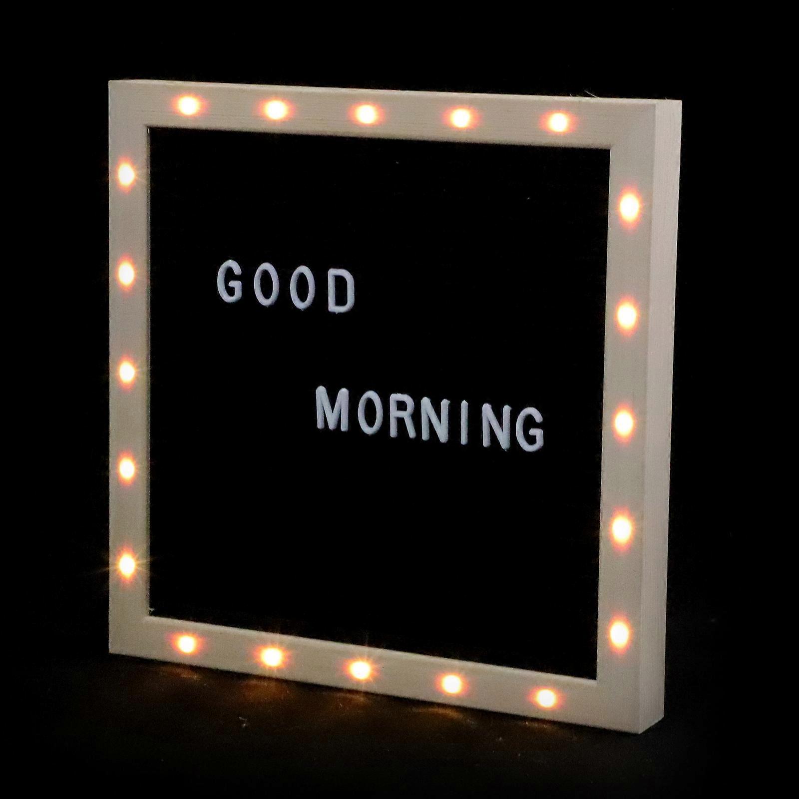 Standing Wooden LED Message Board Felt Board for Home Use 1Set