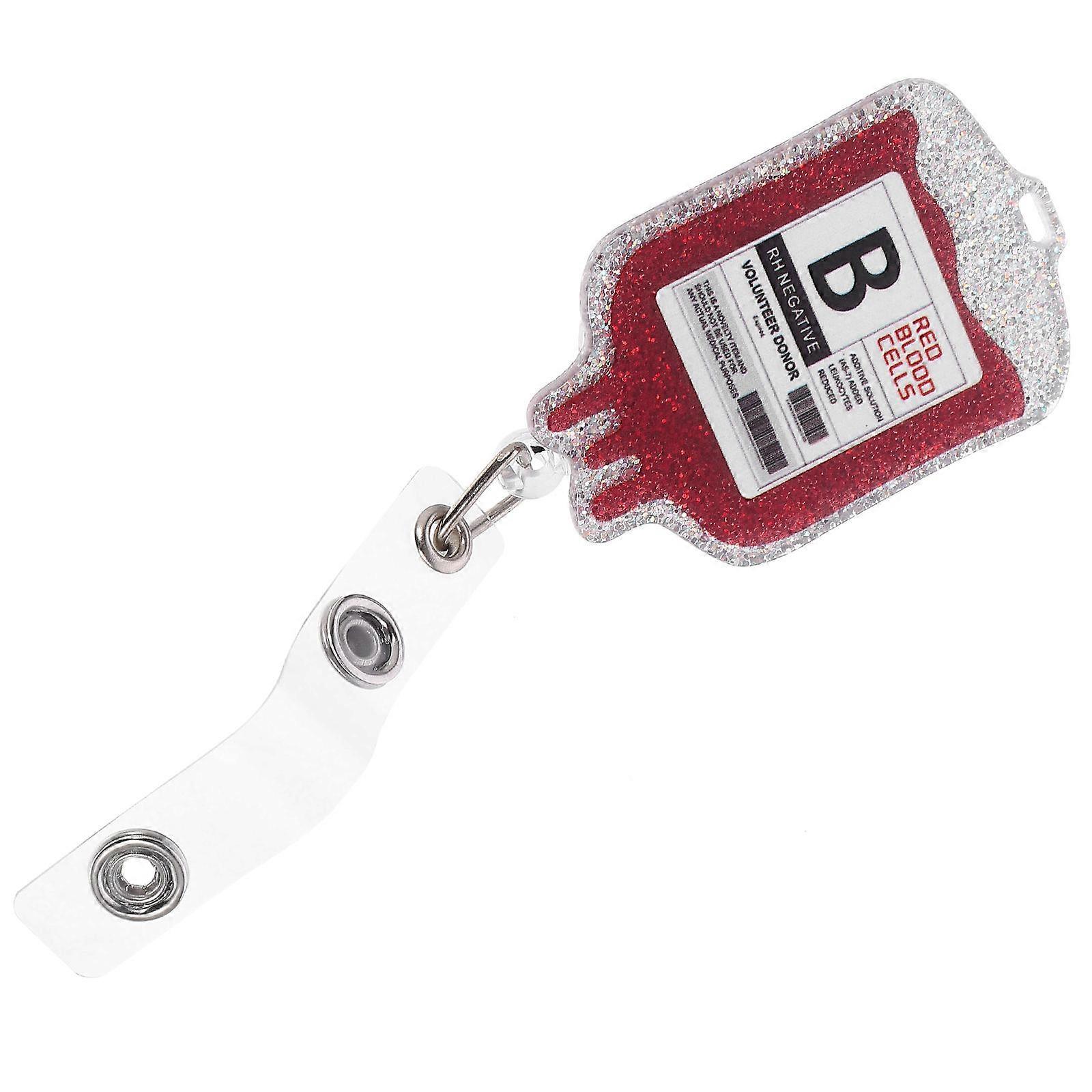 Acrylic Nurse Badge Clip Multi-Function Badge Holder Retractable 5Pcs