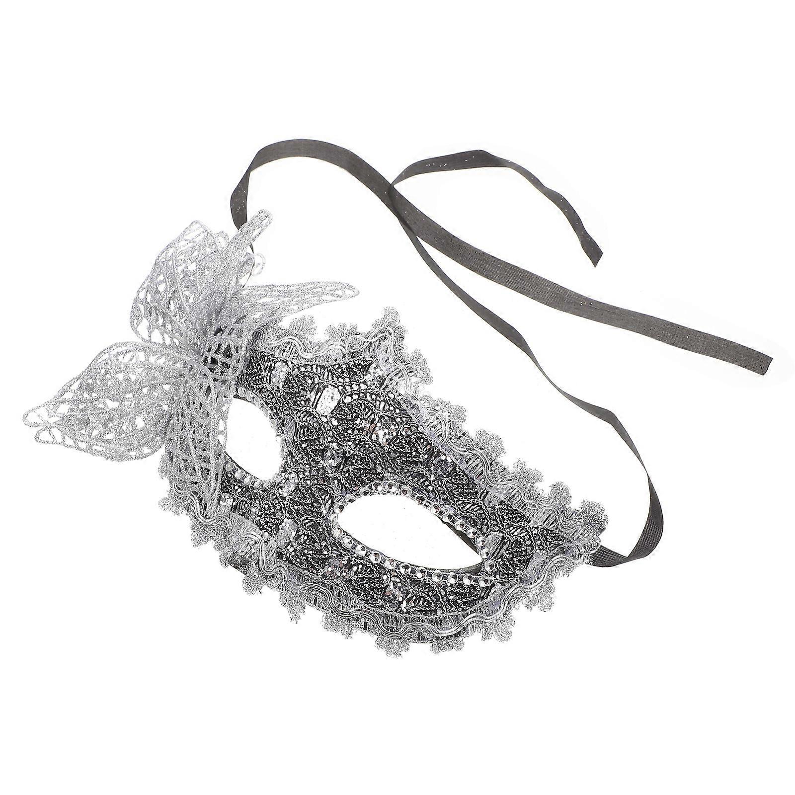 Butterfly-Designed Masquerade Ball Mask Lace Material for Party 2Pcs