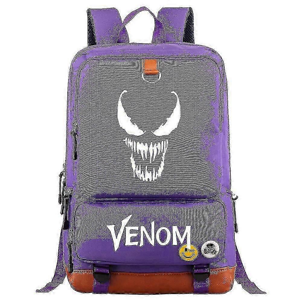 حقيبة مدرسية مطبوعة أزياء Superhero Venom: حقيبة ظهر عصرية للطلاب المراهقين للرجال والنساء ، مثالية للسفر