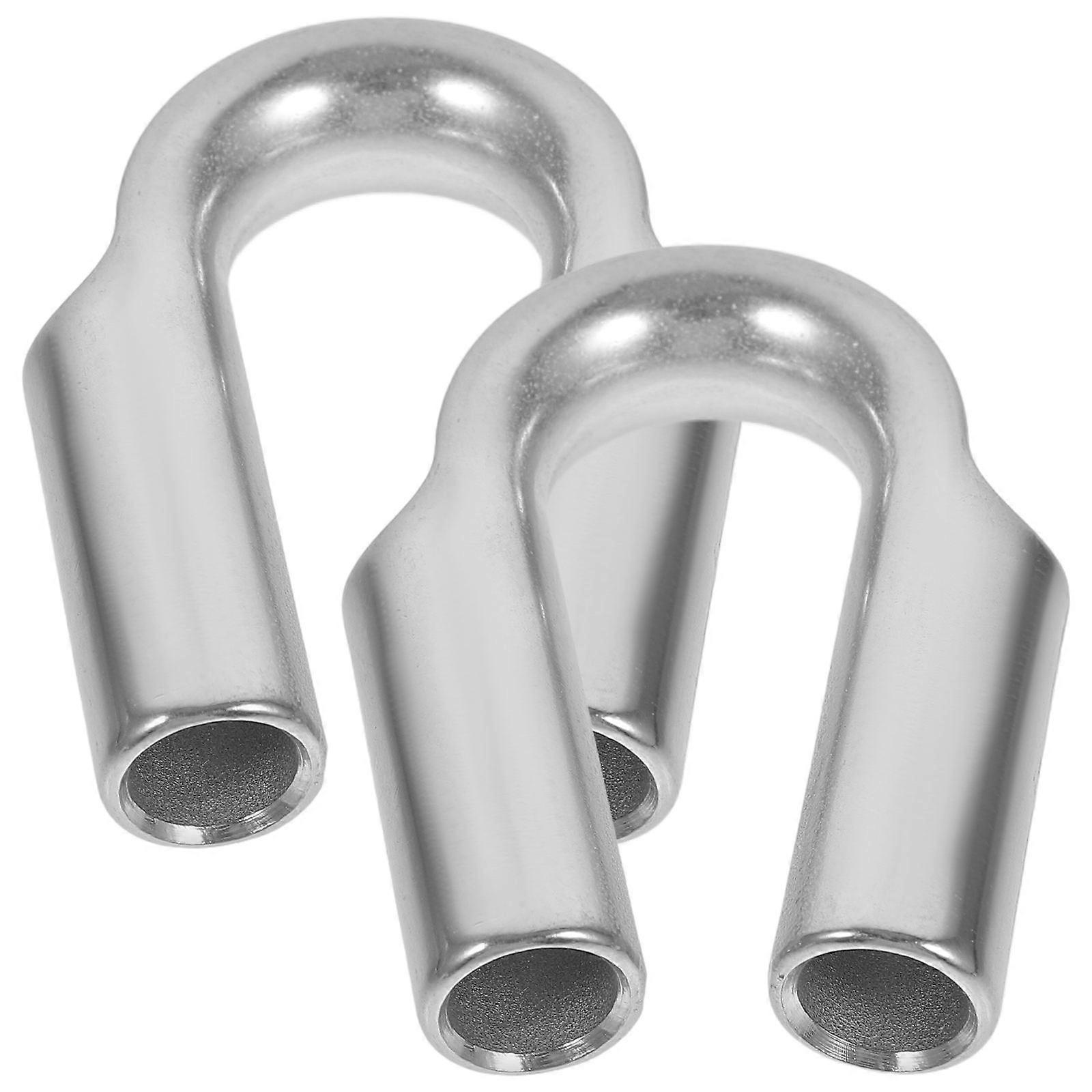 Stainless Steel Thimble for Rope Wire Cable Clamp Ring 8Pcs Silver Triangular Design