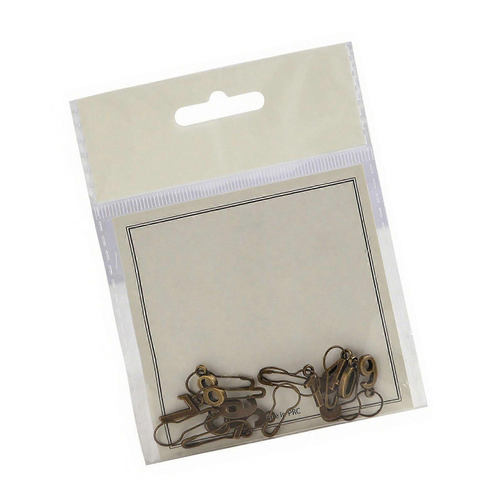 Lightweight Portable Metal Knitting Markers With Numeric Indicators For Precise Crochet Stitching And Crafting Multicolor