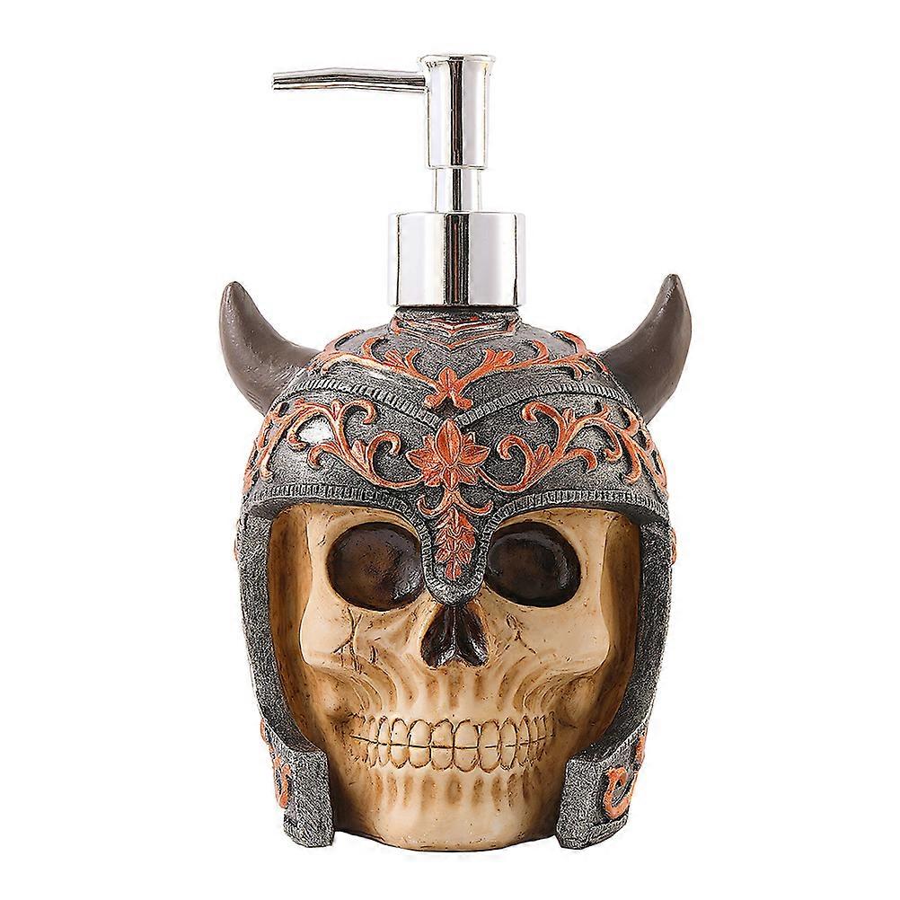 Decorative Skull Shaped Bottle Resin Material For Office Use Refillable Lotion Container 1Pack