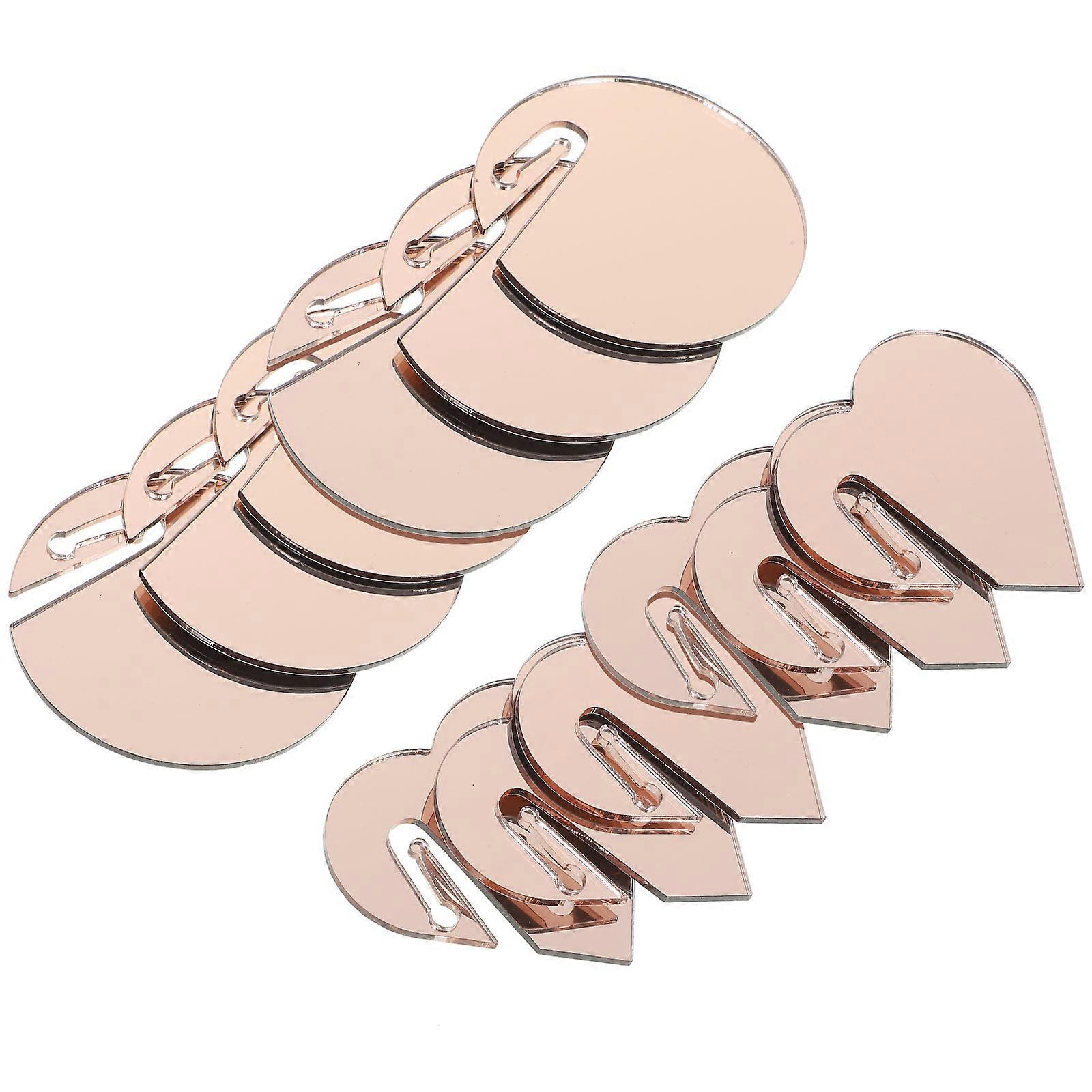 DIY Blank Drinking Tags 20Set Round Acrylic Drink Identifiers In Rose Gold For Party And Hotel Use