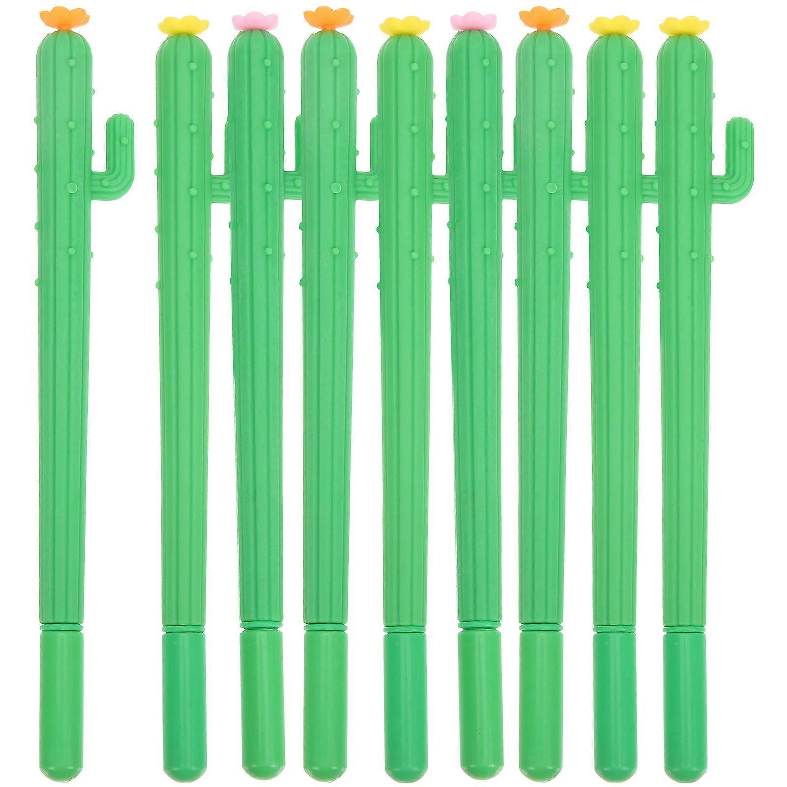 Creative Cactus Pens Illustration Graffiti Signing Plastic 10Pack