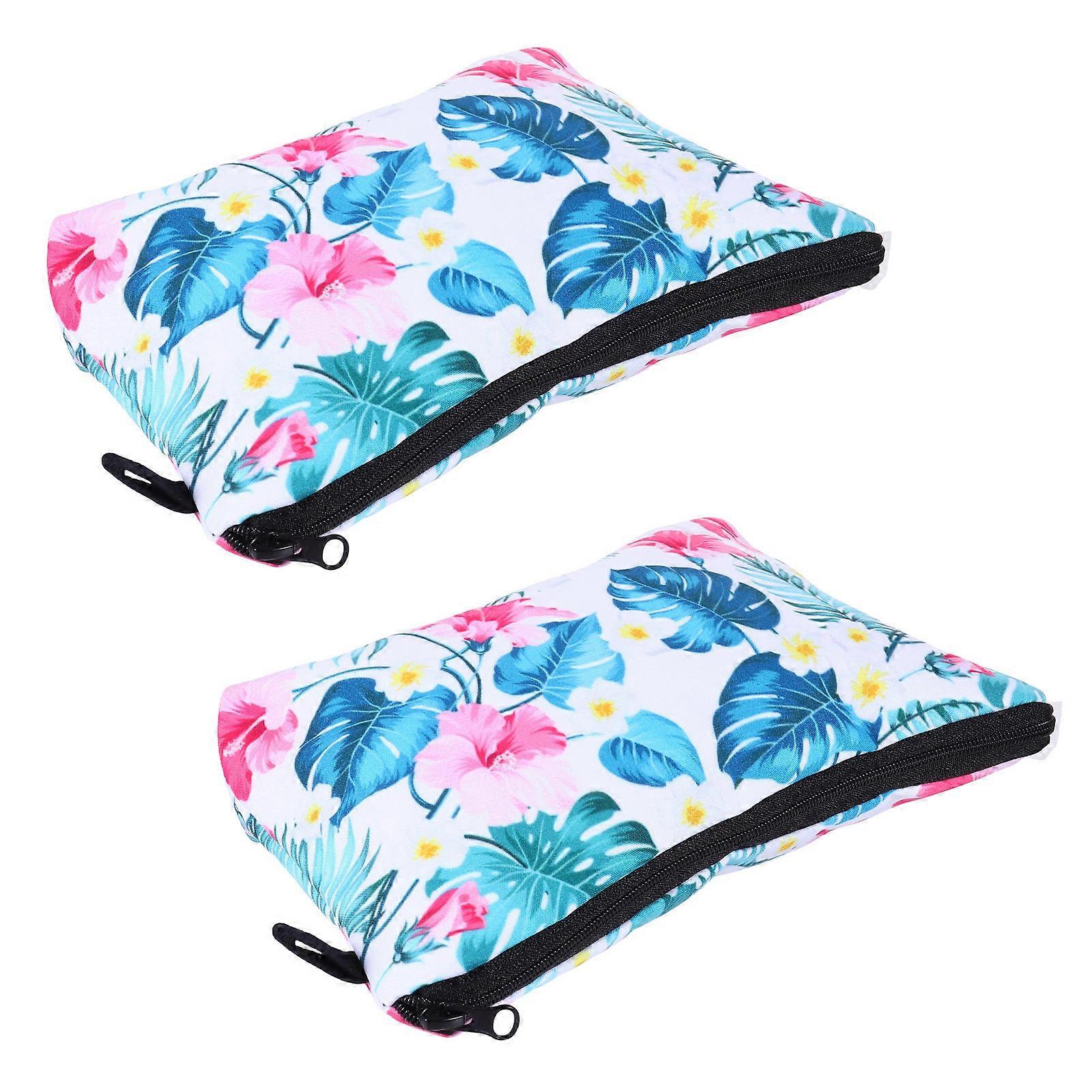 Cosmetic Storage Bag Makeup Tool for Storage 4Pcs with Flower Printing