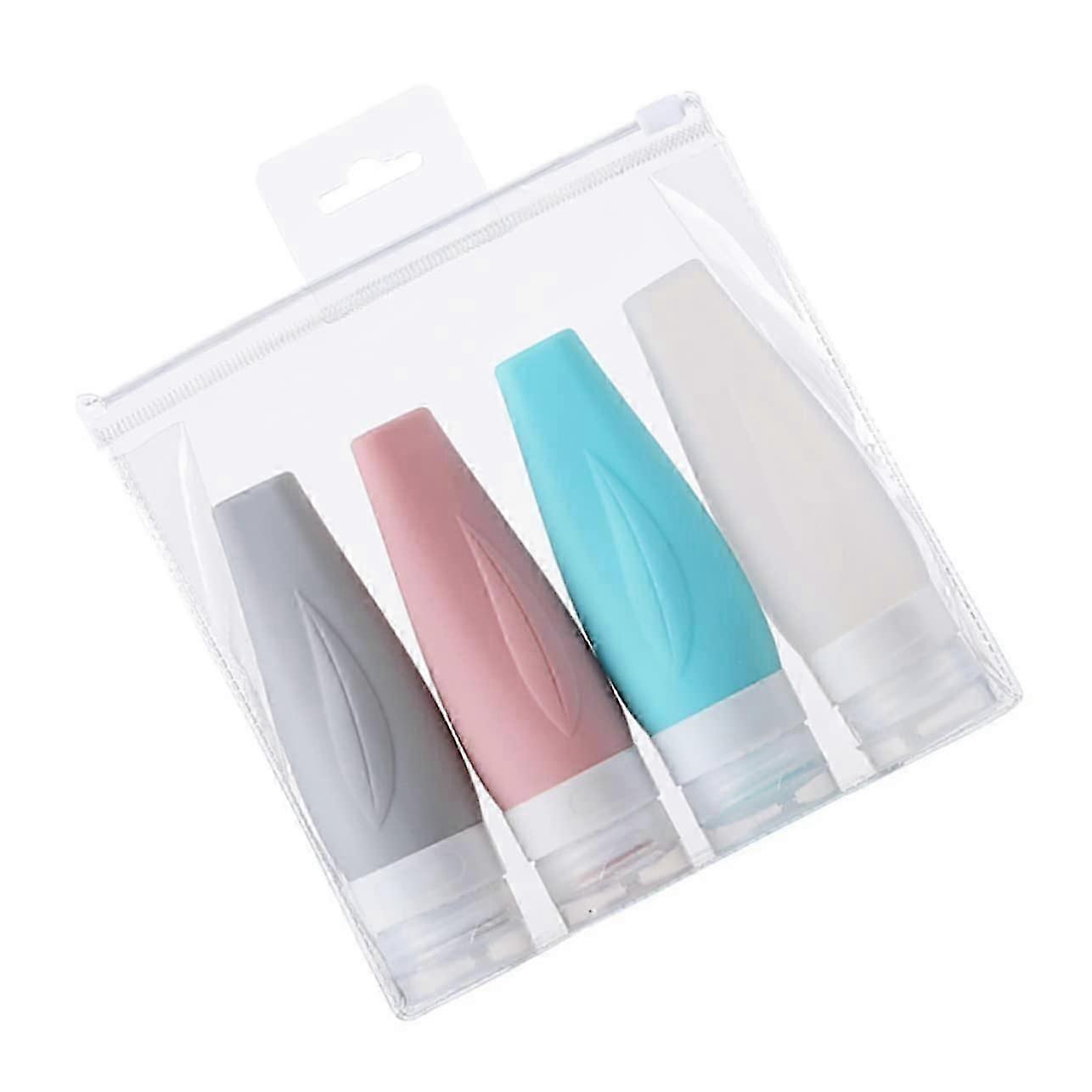 4pcs Travel Bottle Travel Size Bottles Container Refillable Squeeze Bottle/713