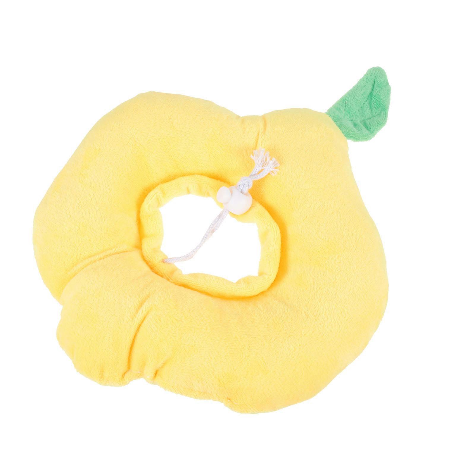 Yellow Fruit Design Cat Recovery Collar Comfortable Collar 2Pcs After Surgery