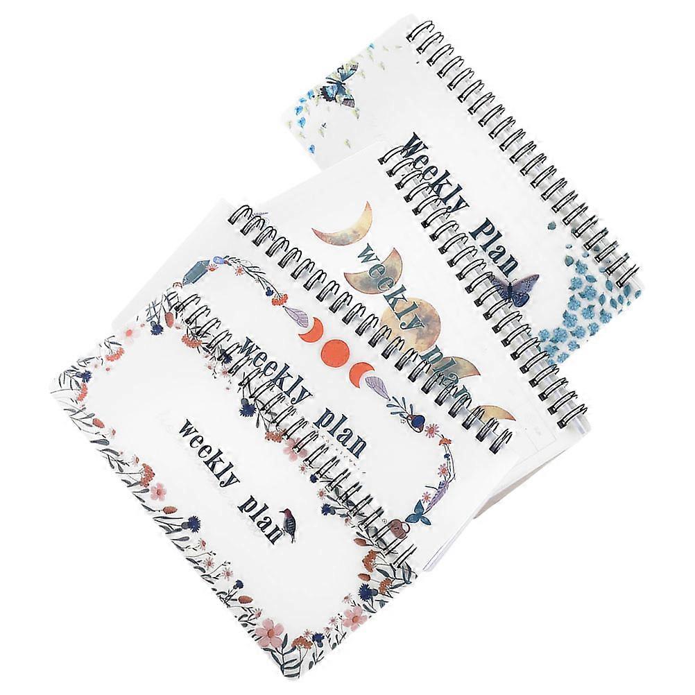 Portable Academic Planner Weekly Planner Undated Coil Notebook 20Pcs