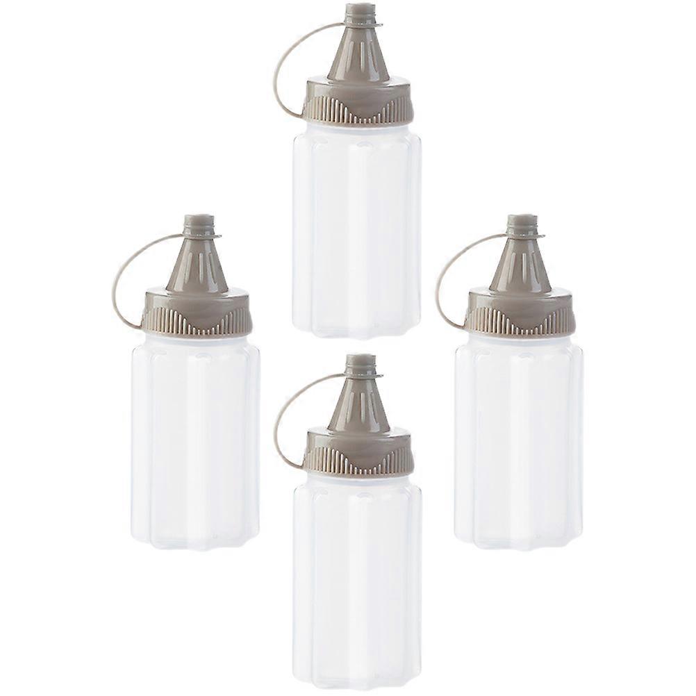 Refillable Condiment Bottles 4Pcs Mini Squeeze Bottles for Kitchen Barbecue Wedding and Lunch Grey Easy to Clean