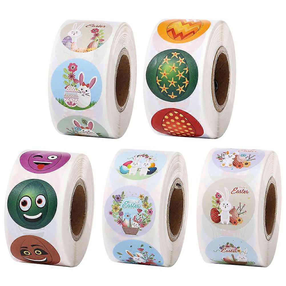 Creative Easter-themed Tape 25 Rolls Decorative Rabbit And Egg Pattern Suitable For Candy Bags And Flower Packaging Rectangular Easy To Tear Off