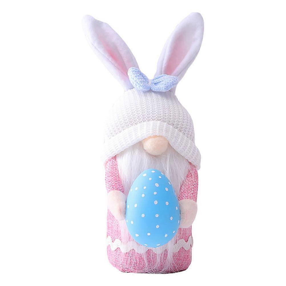 Easter Egg Hugging Gnome Dolls 2Pcs Pink Soft and Huggable Gnome Decor