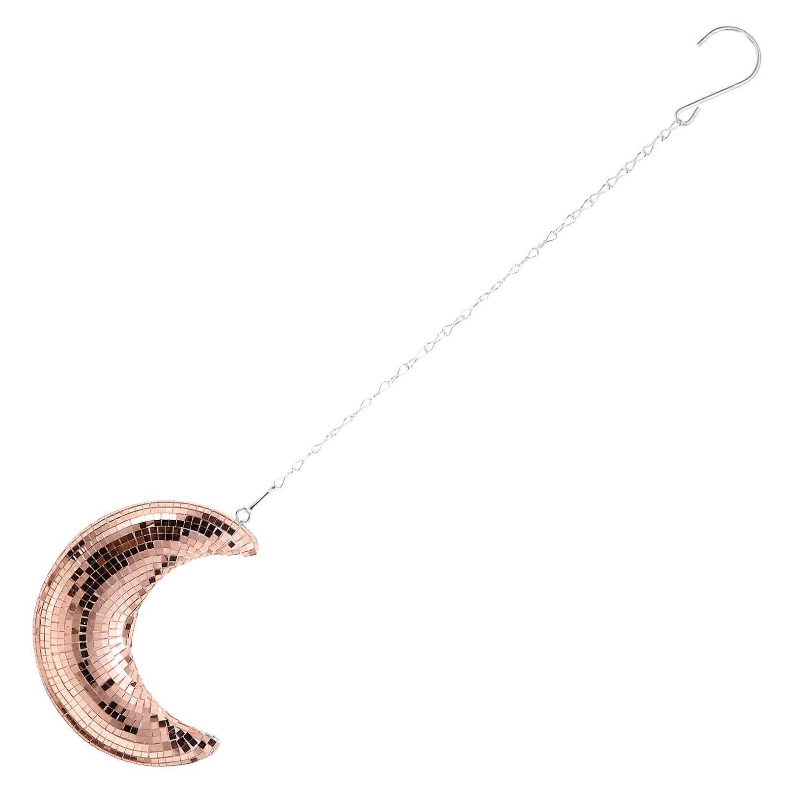 3Pcs Moon Shape Disco Ball Hanging Decoration With Retro Style For Party Festivals And Celebrations