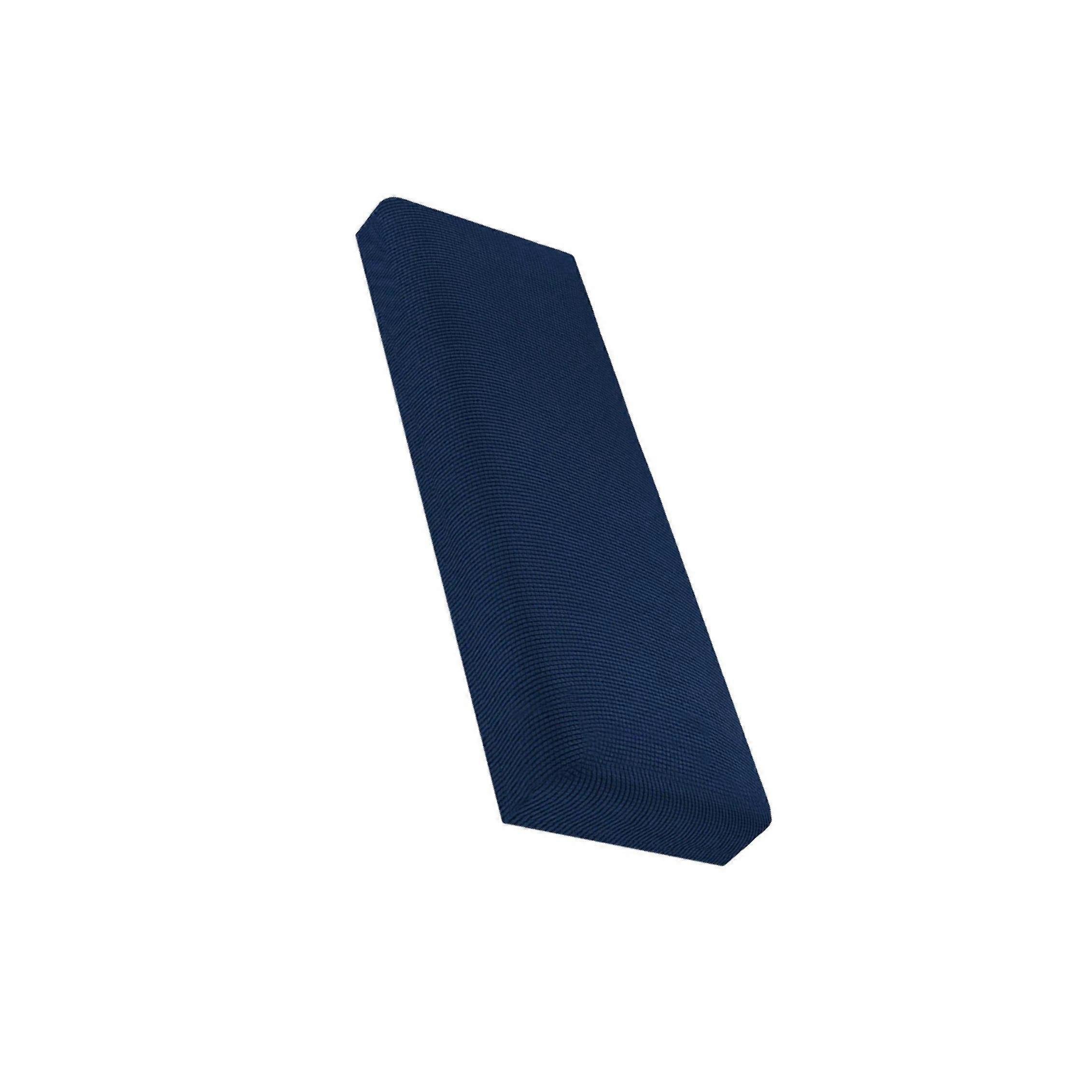 Soft Stretch Bench Covers Rectangle Cushion Slipcovers with Strap Blue
