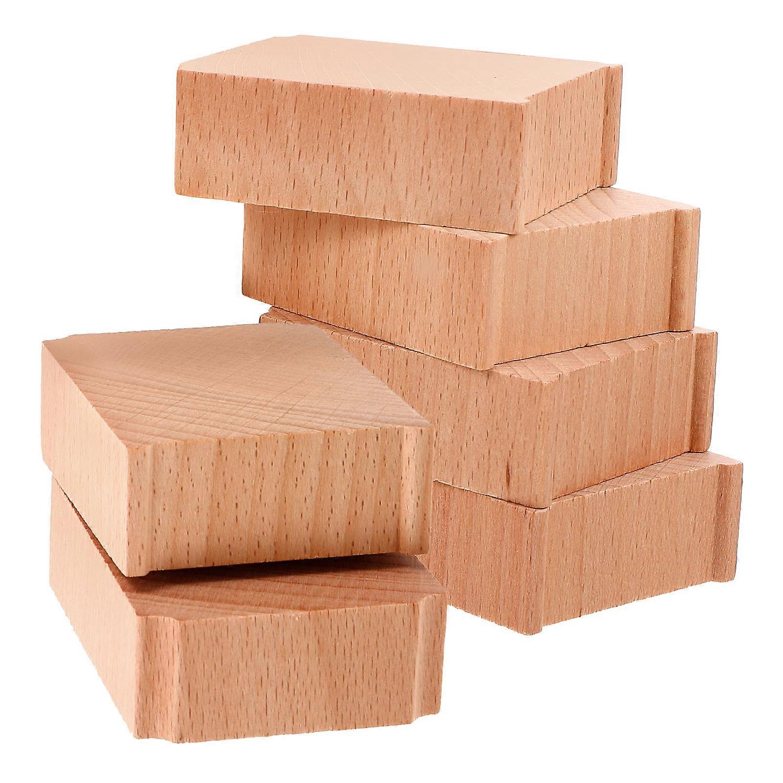 Wood Train Track Bridge Supports for Railway Decor 6Pcs Pack