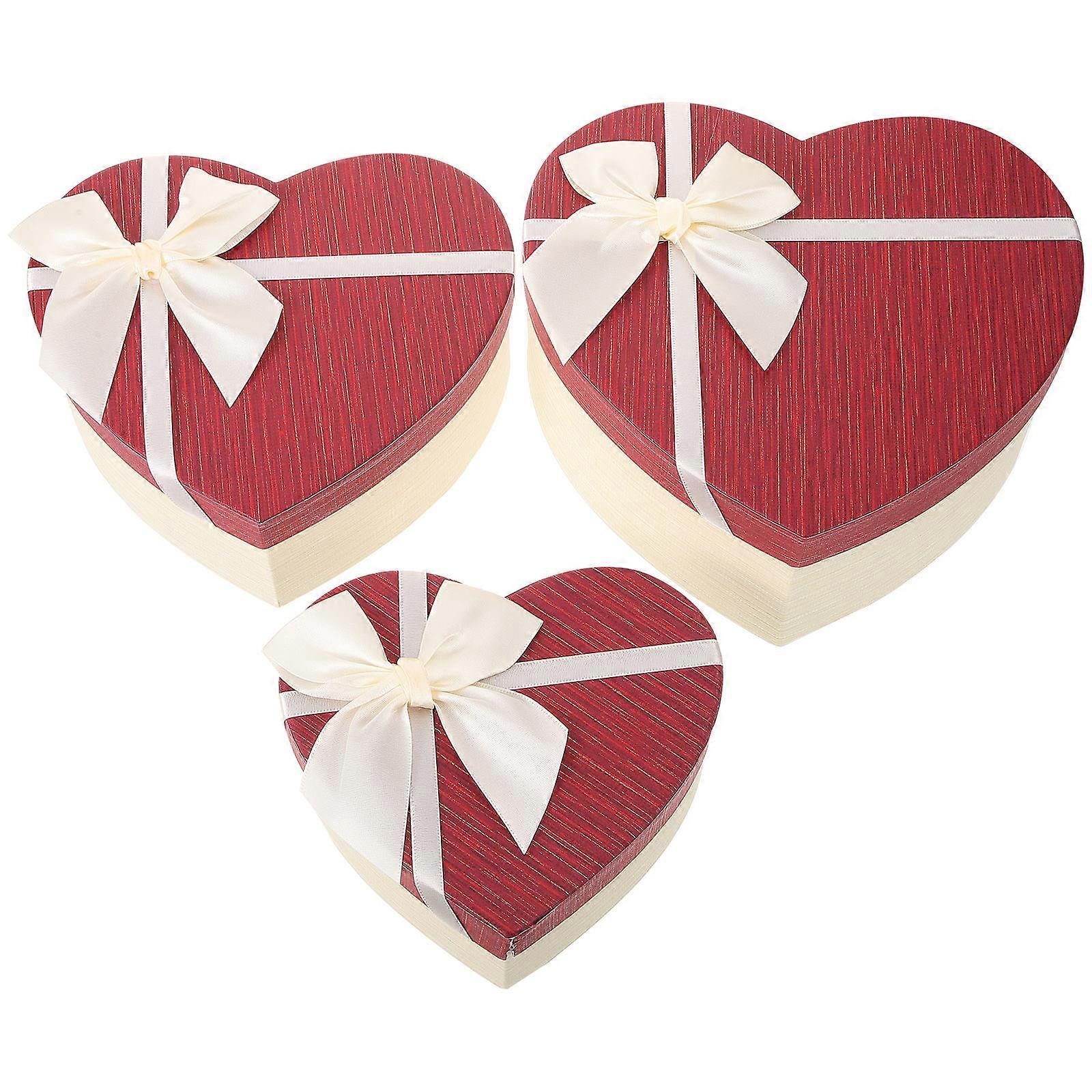 Gift Packing Box for Storage 9Pcs Heart Shaped Bow-Knot Paper Boxes