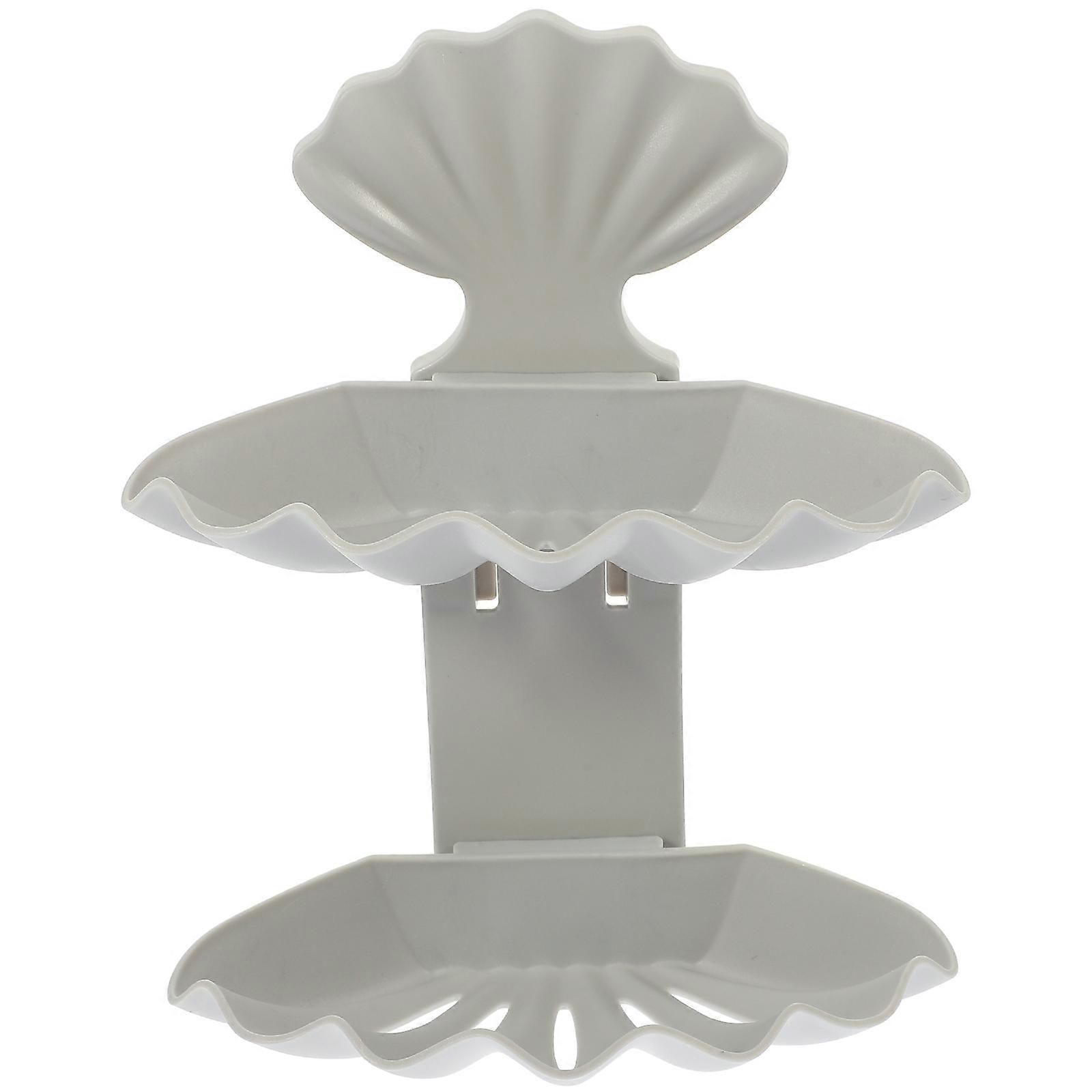 Bathroom Soap Tray Shell Style Soap Dish for Draining 3Pcs