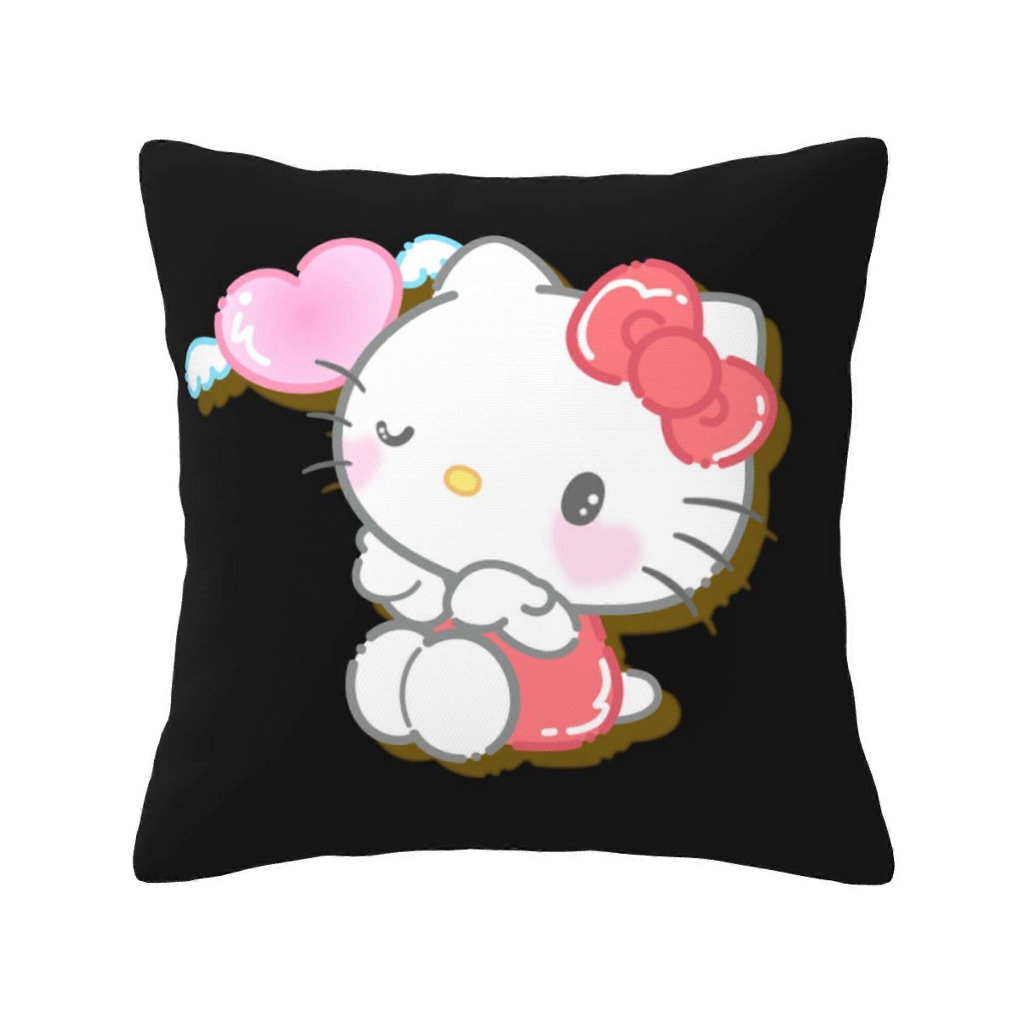 Hello Kitty Throw Pillow Case Shell for Couch Sofa Bedding Home Pillowcase Pillow Covers Decoration-18×18 inch-Style 2